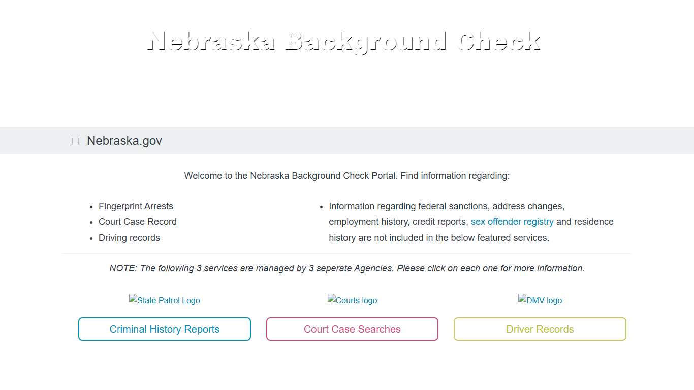 Nebraska Background Check Portal