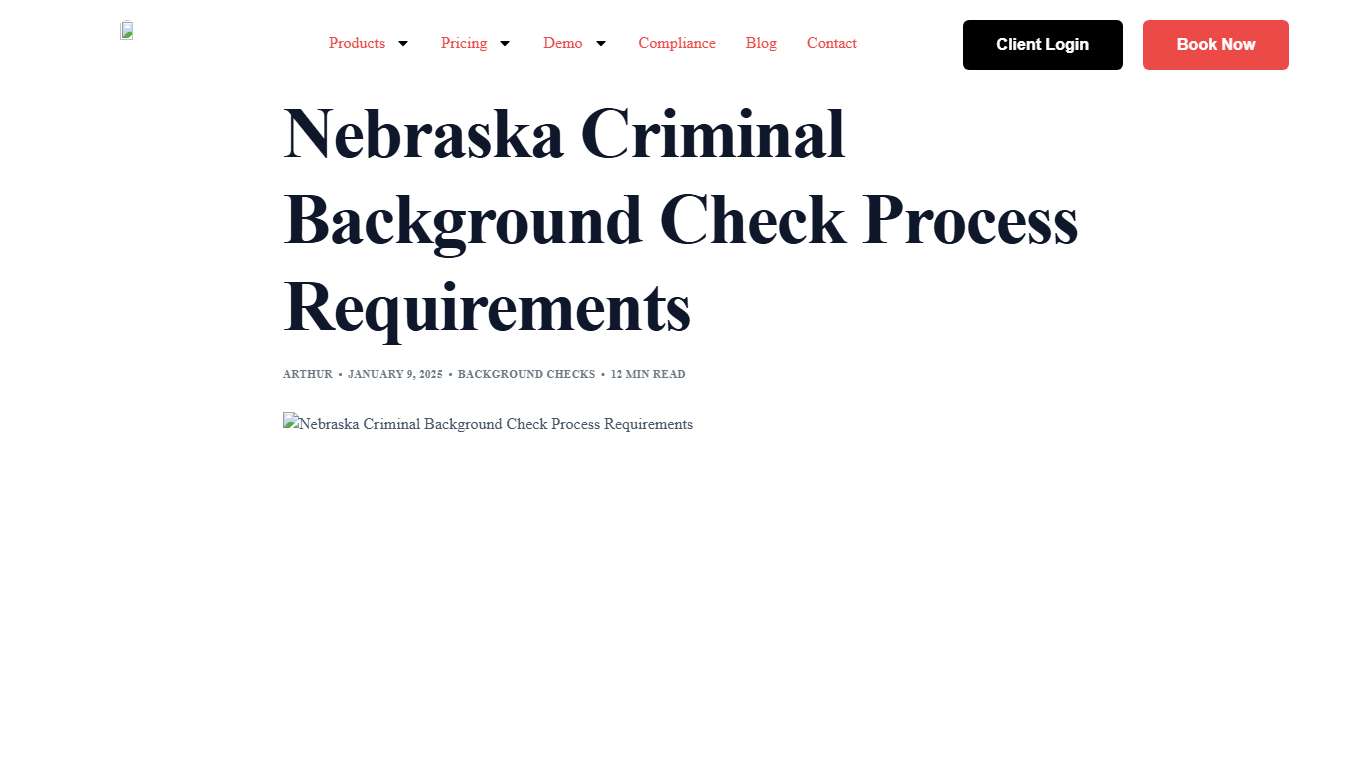 Nebraska Criminal Background Check Process Requirements - Precise Hire